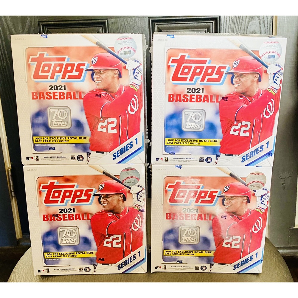 2021 Topps Series 1 Mega Box Royal Blue Parallels (LOT OF 4) Factory Sealed !!